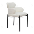 Imported microfiber leather white Sylvie dining chairs